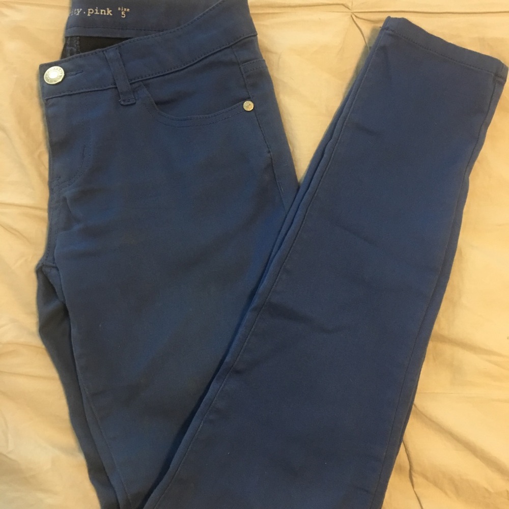 Celebrity pink skinny denim